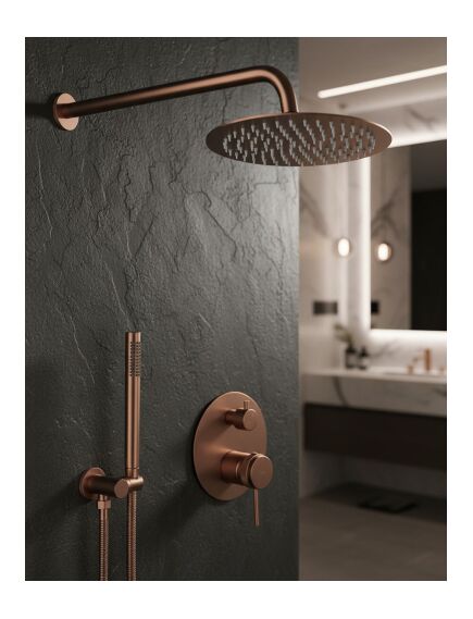 Rea Sanitary Zestaw natryskowy podtynkowy Rea Lungo Grip Miedziany Szczotkowany + BOX, 5 image