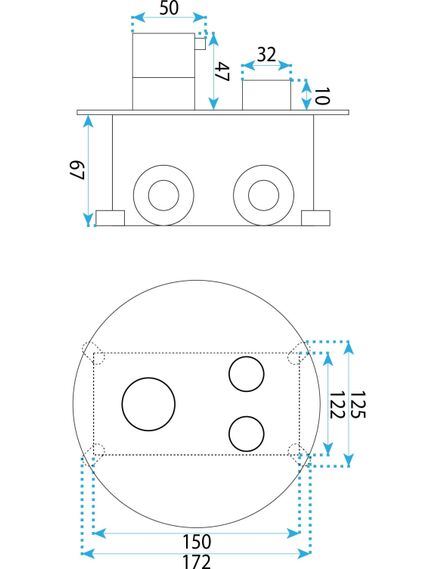 Rea Sanitary Zestaw natryskowy podtynkowy Rea Lungo Diamond Chrom + BOX, 5 image