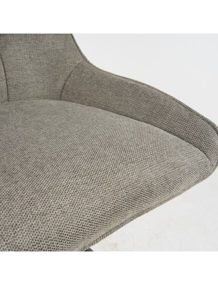 Krēsls GENT Light Grey Burlap Chair, 6 image