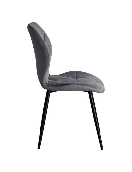 Krēsls KEN Dark Grey Velvet Chair, 4 image