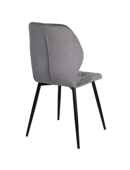 Krēsls KEN Light Grey Velvet Chair, 5 image