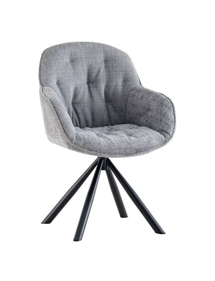 Krēsls ORION Grey Chenille Chair, 2 image