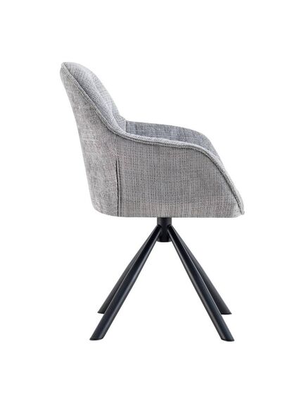 Krēsls ORION Grey Chenille Chair, 4 image