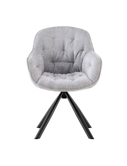 Krēsls ORION Light Grey Chenille Chair, 2 image