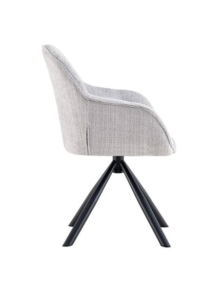 Krēsls ORION Light Grey Chenille Chair, 3 image
