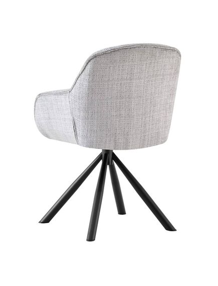 Krēsls ORION Light Grey Chenille Chair, 4 image