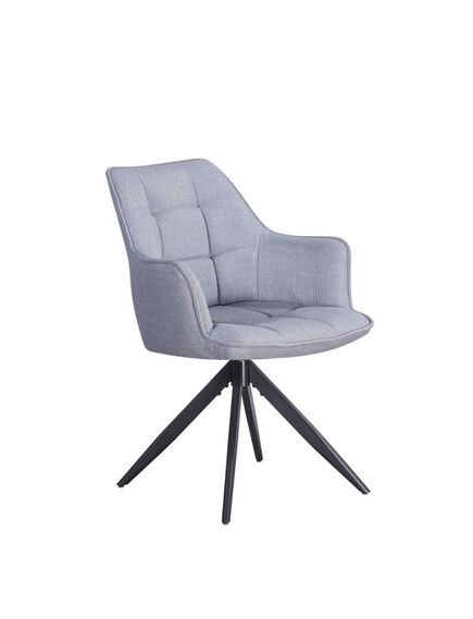 Krēsls REX Light Grey Burlap Chair, 3 image