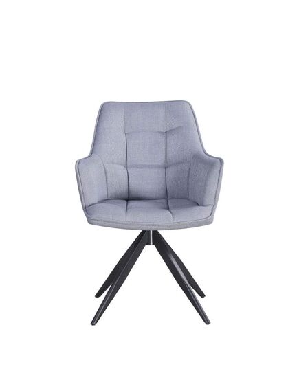 Krēsls REX Light Grey Burlap Chair, 4 image