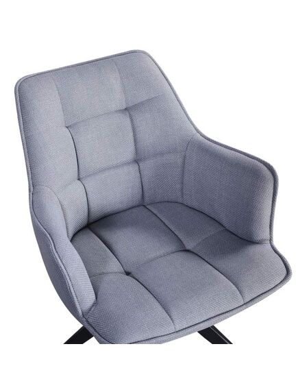Krēsls REX Light Grey Burlap Chair