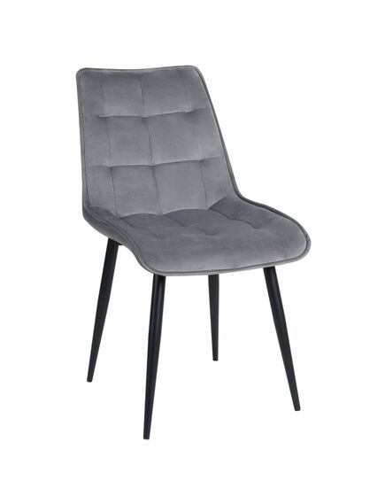 Krēsls RON Light Grey Velvet Chair, 4 image