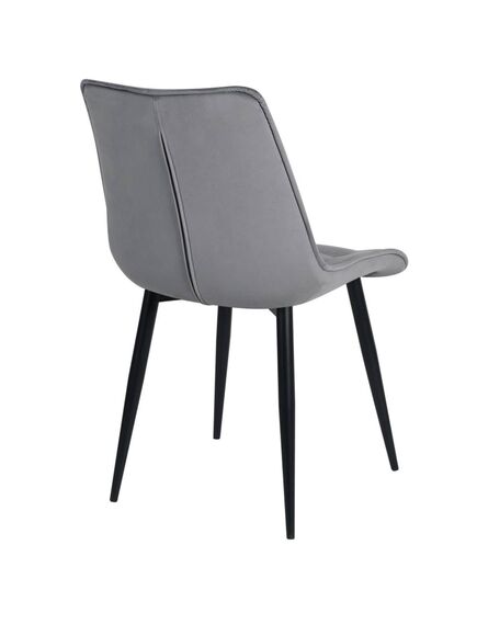 Krēsls RON Light Grey Velvet Chair, 3 image