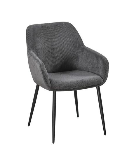 Krēsls SAM Grey Corduroy Chair, 4 image