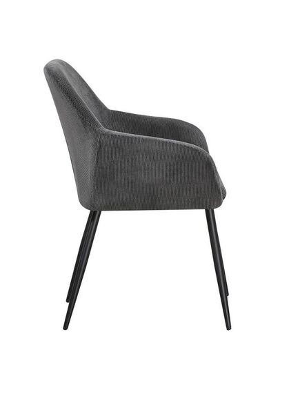 Krēsls SAM Grey Corduroy Chair, 6 image