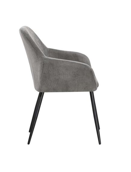 Krēsls SAM Light Grey Corduroy Chair, 5 image