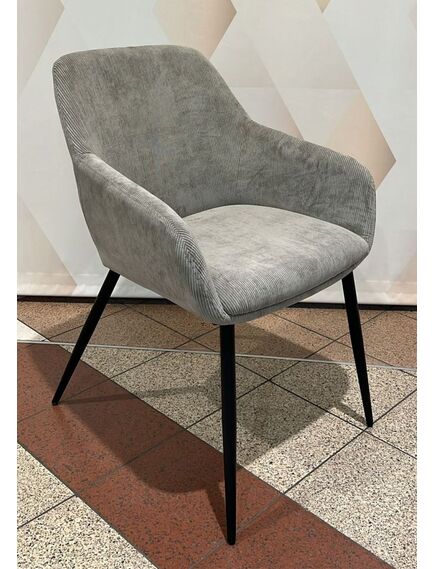 Krēsls SAM Light Grey Corduroy Chair, 7 image