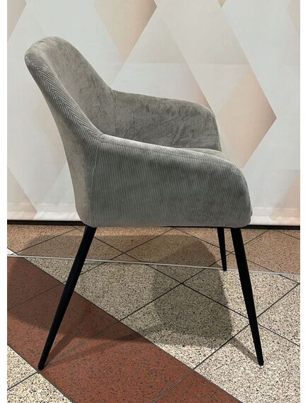 Krēsls SAM Light Grey Corduroy Chair, 8 image