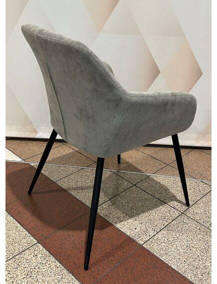Krēsls SAM Light Grey Corduroy Chair, 9 image