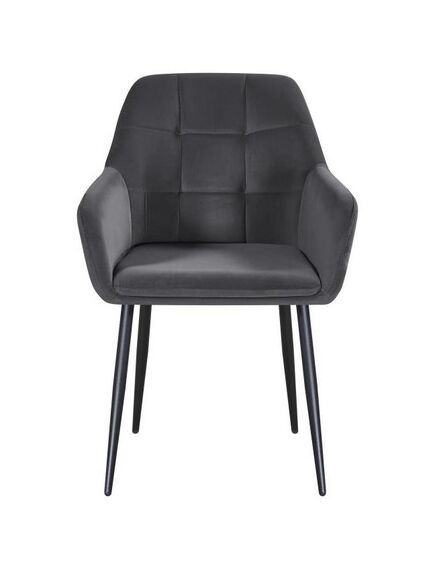 Krēsls UGO Grey Velvet Chair, 4 image