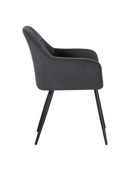 Krēsls UGO Grey Velvet Chair, 5 image