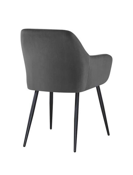 Krēsls UGO Grey Velvet Chair, 6 image