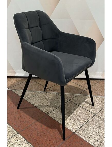Krēsls UGO Grey Velvet Chair, 7 image