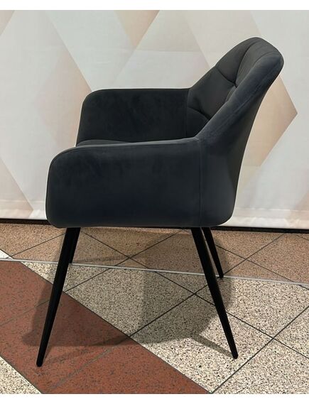 Krēsls UGO Grey Velvet Chair