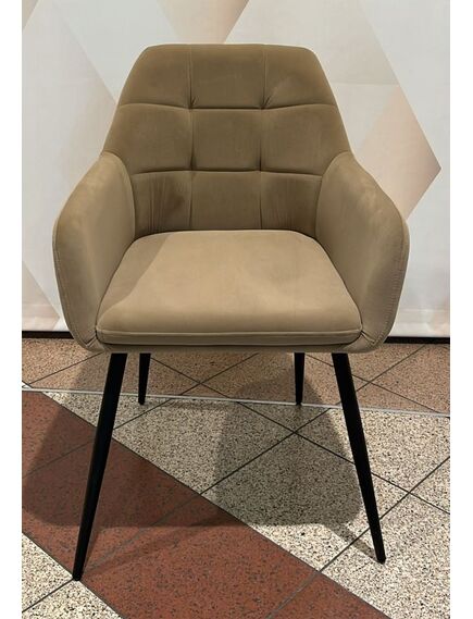 Krēsls UGO Taupe Velvet Chair, 6 image