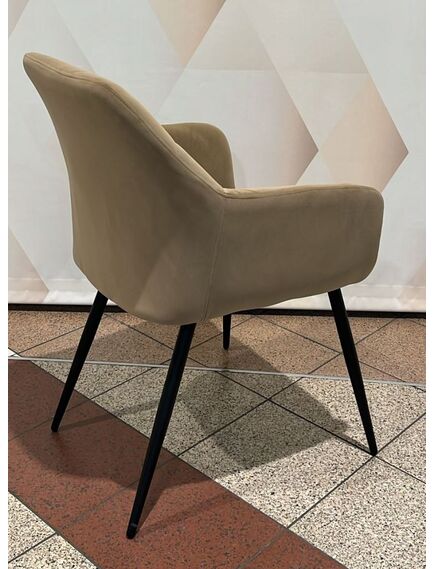 Krēsls UGO Taupe Velvet Chair, 8 image