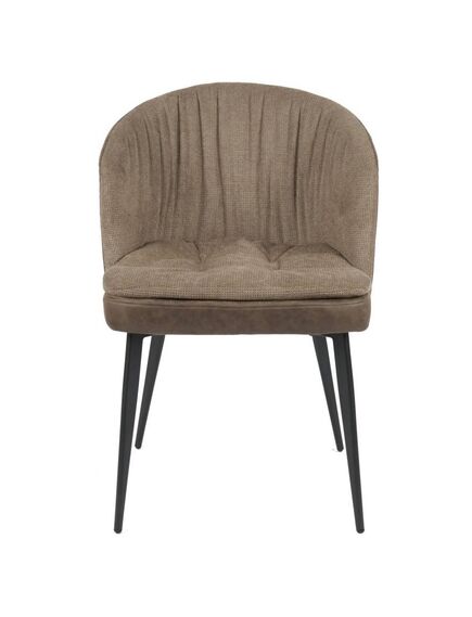 Krēsls YUG Dark Brown Burlap Chair, 3 image