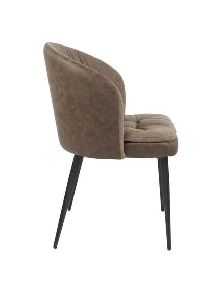 Krēsls YUG Dark Brown Burlap Chair, 4 image