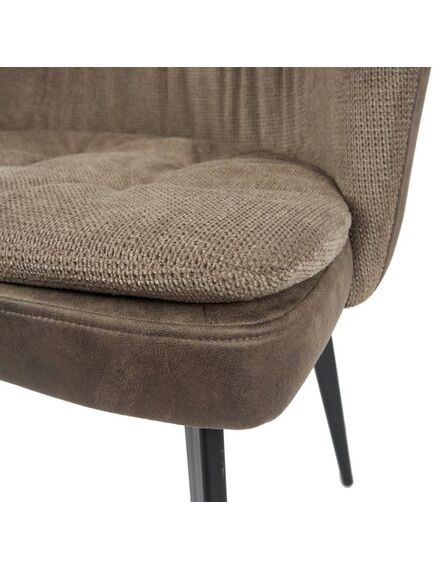 Krēsls YUG Dark Brown Burlap Chair, 7 image