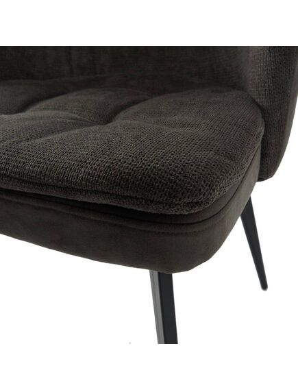 Krēsls YUG Dark Grey Burlap Chair, 6 image