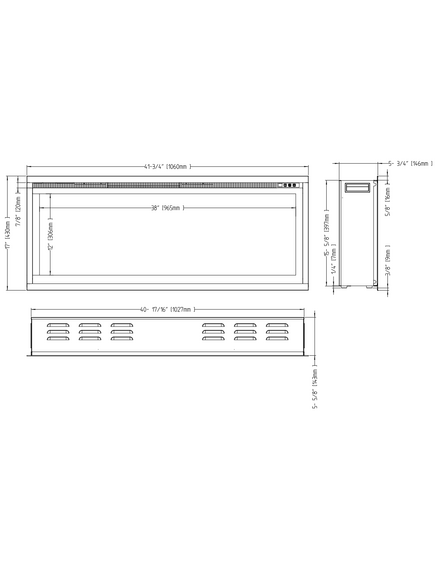 Электрокамин AFLAMO Royal 42 настенный / встраиваемый, изображение 8