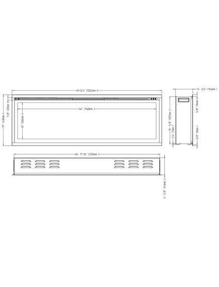 Электрокамин AFLAMO Royal 50 настенный / встраиваемый, изображение 7