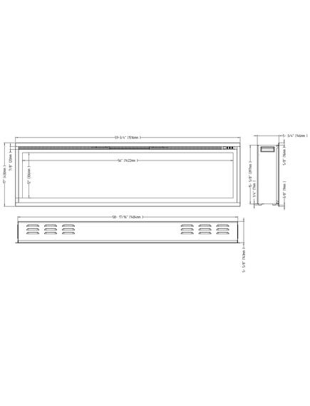 Электрокамин AFLAMO Royal 60 настенный / встраиваемый, изображение 7