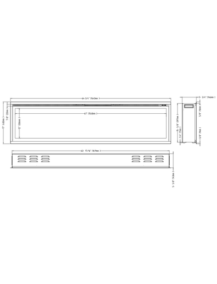 Elektriskais kamins AFLAMO Royal 65 Sienas / Iebūvējamais, 7 image