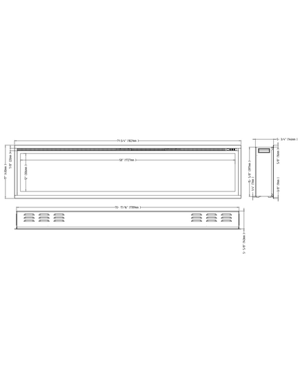 Elektriskais kamins AFLAMO Royal 72 Sienas / Iebūvējamais, 7 image