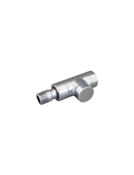 Oventrop Lockshield valve "Combi E", exclusive straight, chrome, DN15-1/2"