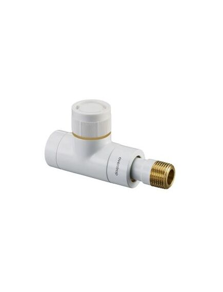Oventrop TRV "Series E", exclusive straight, white powder, PN10, DN15-1/2"