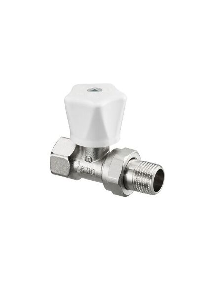 Oventrop Manual radiator valve "HR", PN 10, DN 15, staight pattern valve, white handwheel