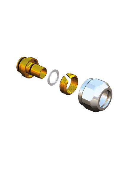 Herz de Luxe kompresijas pievienojums M22x16mm hromēts