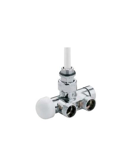 Carlo Poletti radiatora monobloks One-Thermo, 1/2" x 24-19, 90°, hroms, bez termogalvas