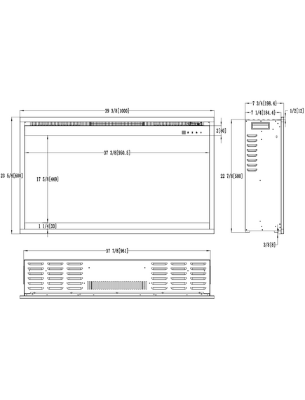 Elektriskais kamins AFLAMO 3D 60x100 Iebūvējamais, 10 image