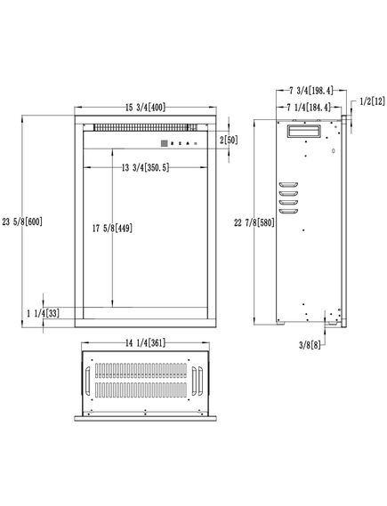Elektriskais kamins AFLAMO 3D 60x40 Iebūvējamais, 10 image