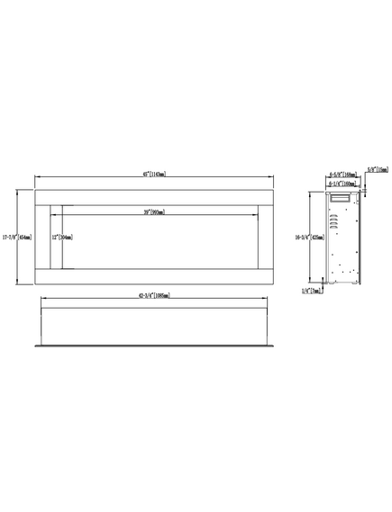 Elektriskais kamins AFLAMO Diamond 115 Iebūvējamais, 15 image