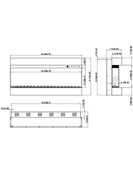Elektriskais kamins AFLAMO Imperial 36 Sienas / Iebūvējamais, 7 image