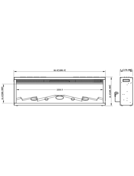 Elektriskais kamins AFLAMO LED 130 CLASSIC Iebūvējamais, 3 image