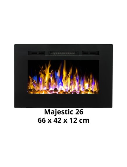 Elektriskais kamins AFLAMO Majestic 26 Sienas / Iebūvējamais, 3 image