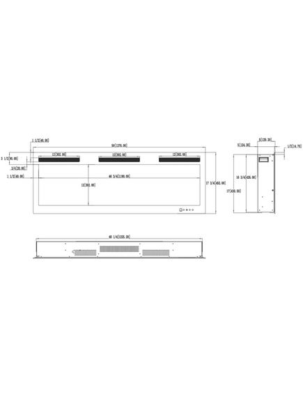 Elektriskais kamins AFLAMO Majestic PRO 128 Sienas / Iebūvējamais, 12 image