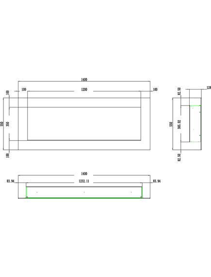 Elektriskais kamins AFLAMO Pride B140 Sienas / Iebūvējamais, 17 image